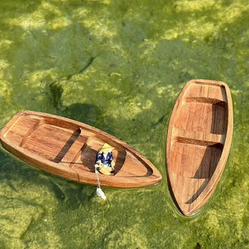 Aquarium Marina - Perahu Kayu Buatan Tangan Model Perahu