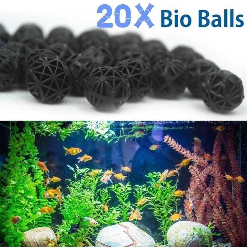 Aquarium Marine Filter - 20Pcs Bola Bio Filter Akuarium 16mm,
