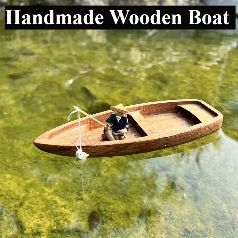 Perahu Kayu Buatan Tangan Mode - Aquarium Marina ulasan dan harga