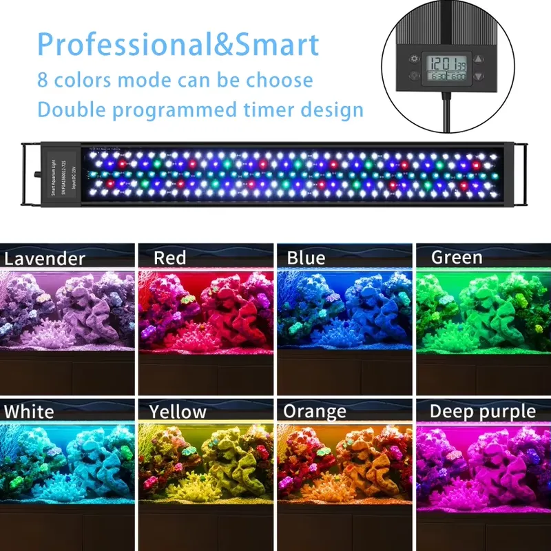 Lampu LED WRGB Akuarium 30cm 1 - Marine Aquarium Hours ulasan dan harga