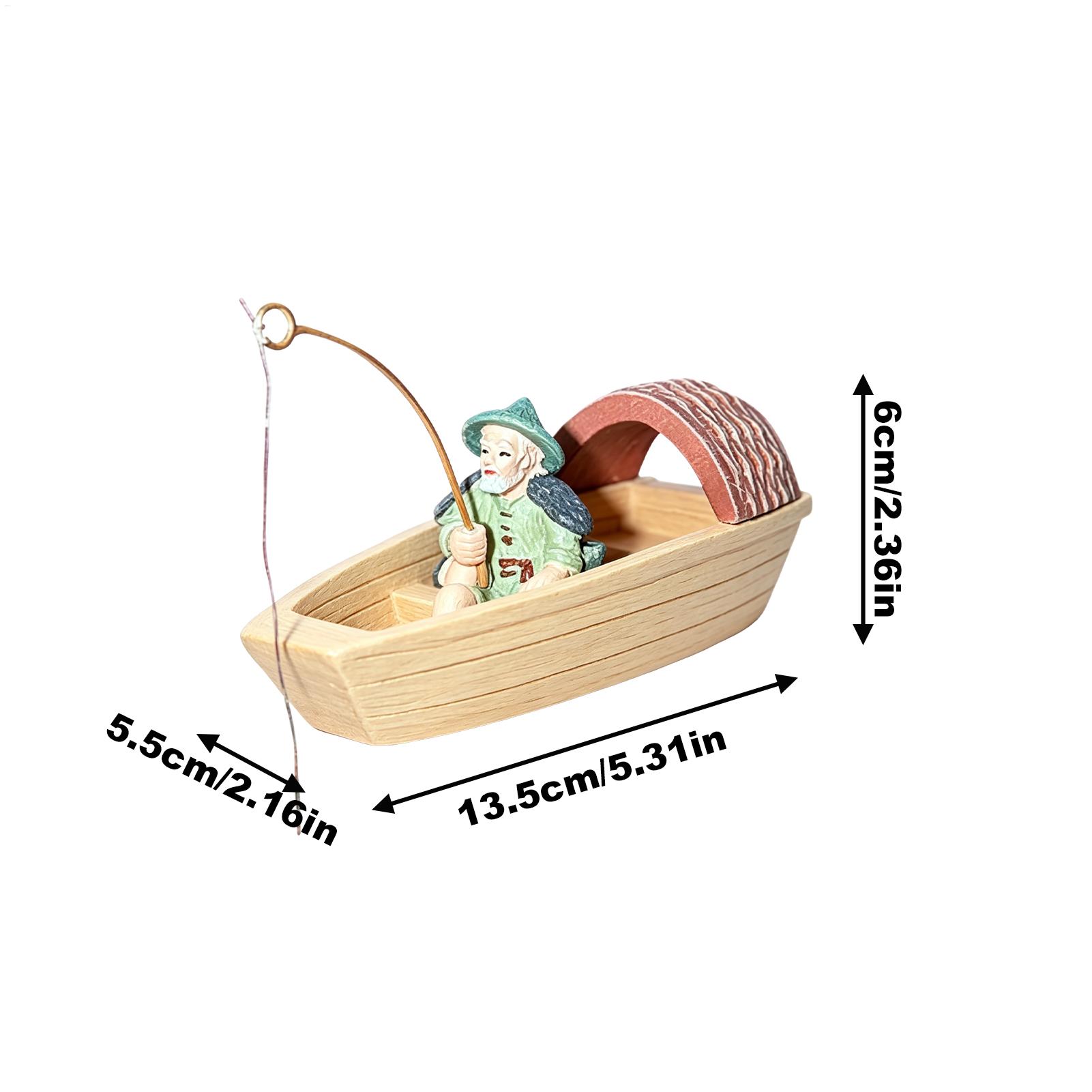 Ornamen Perahu Nelayan Mengapu - Aquarium Marina ulasan dan harga